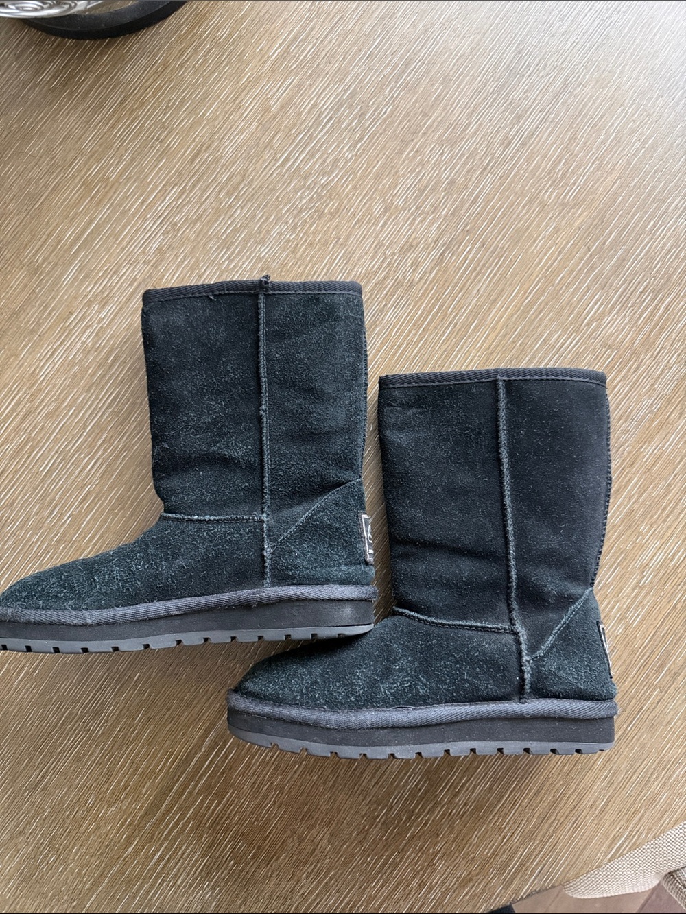 Skechers Classic Black Suede Short Winter Boots